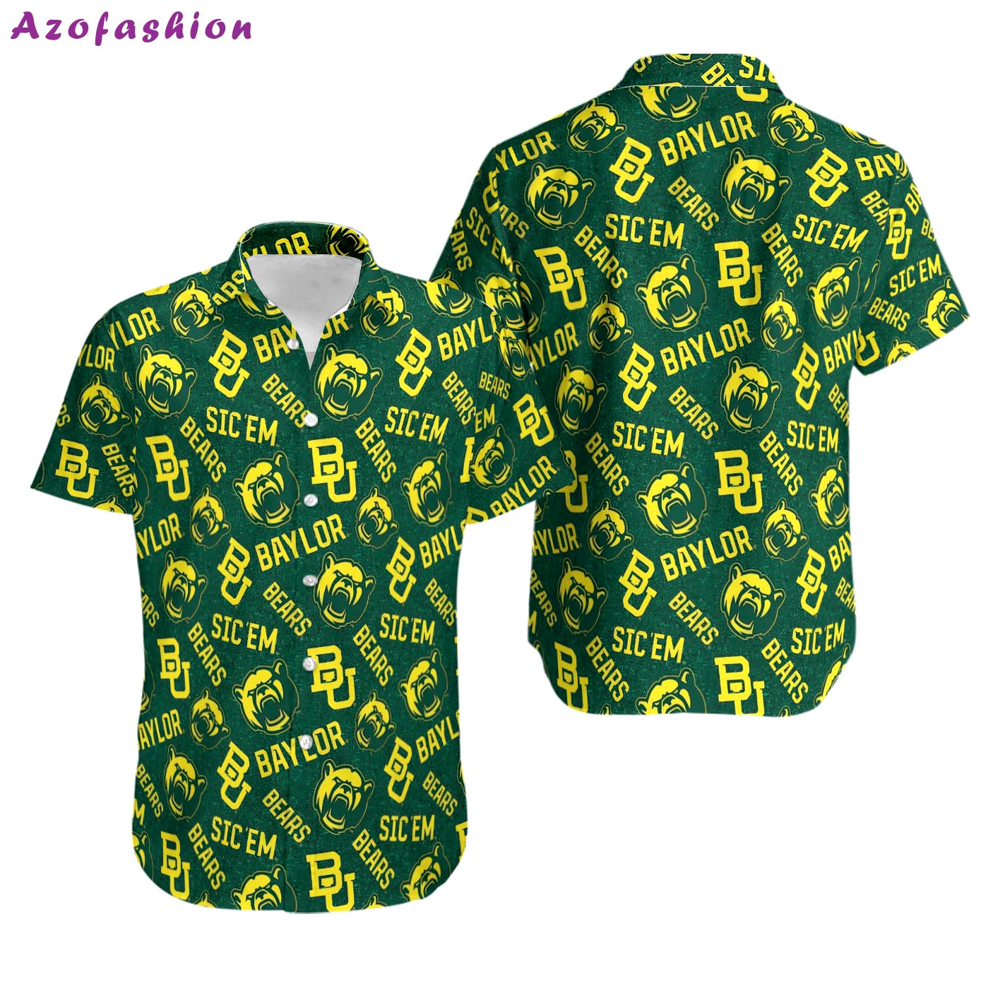 Baylor bears solgan sic’em bears true fan spirit personalized hawaiian shirts Hawaii Shirt Shorts & Flip Flops