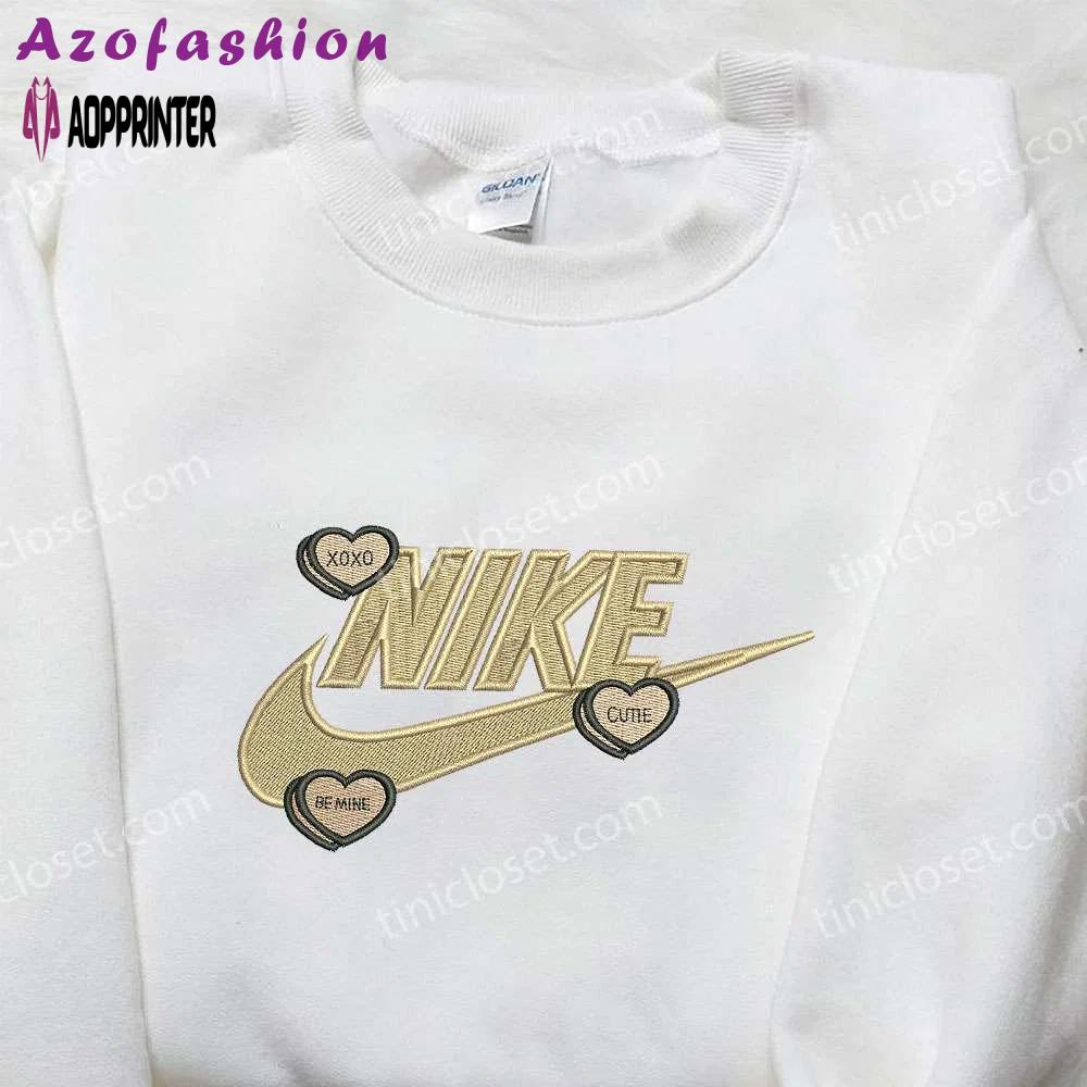 Be mine xo with love x nike hoodie & shirt: best valentine’s gift ideas Embroidered Shirt
