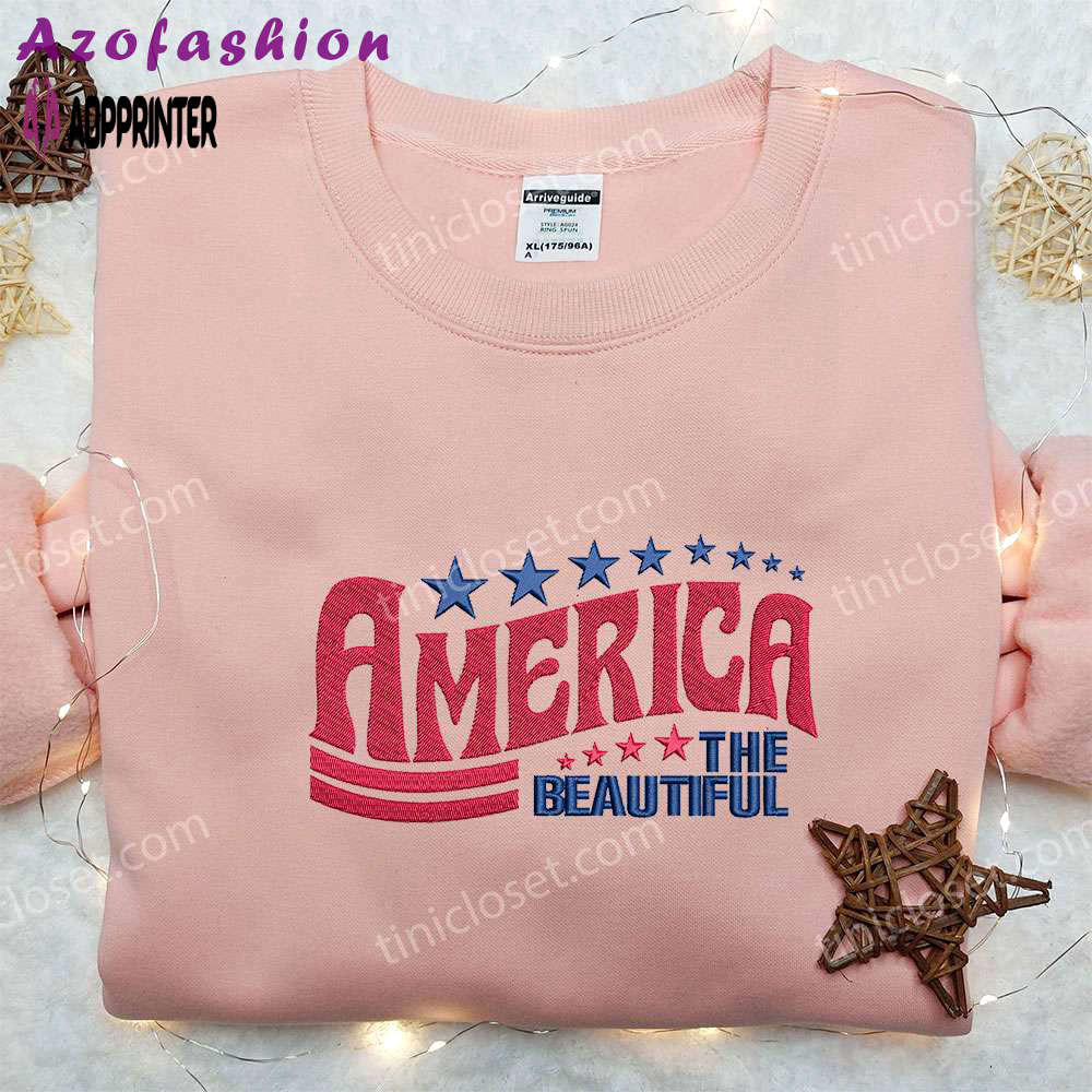 Beautiful america embroidered shirt: best patriotic gift for national day show your pride! Embroidered Shirt