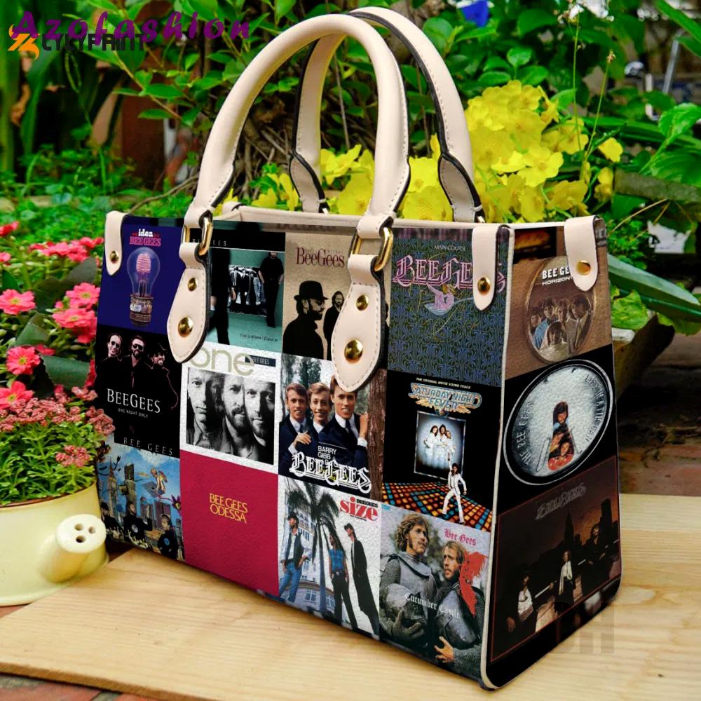 Bee gees leather bag for women gift 1987 Women Leather Hand Bag