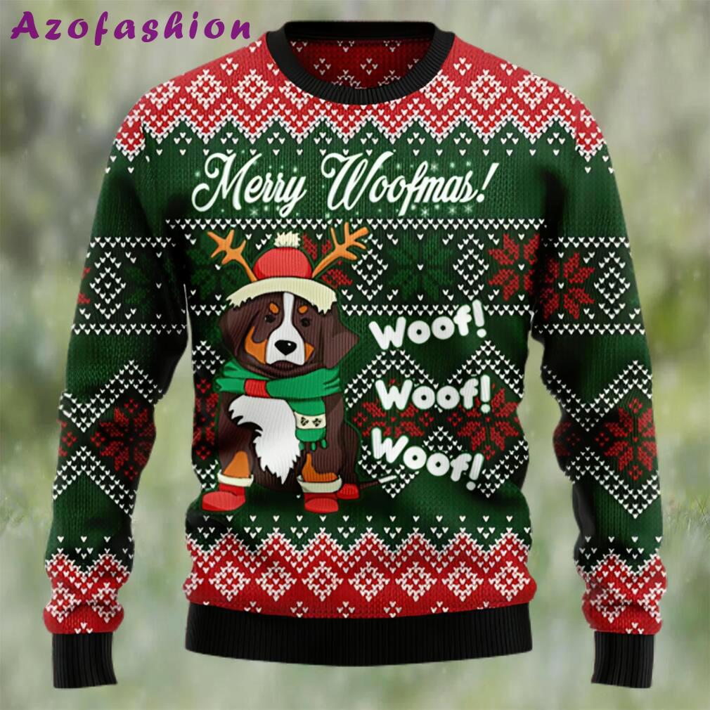 Bernese mountain dog woofmas ugly christmas sweater Christmas Ugly Sweater