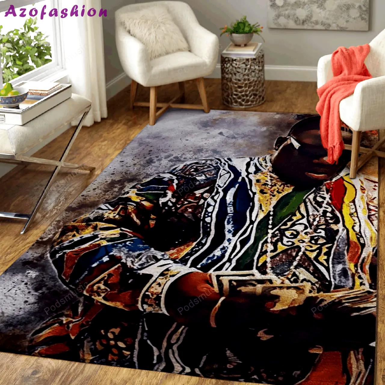 Biggie music art for fans area rug living room carpet rug regtangle carpet floor decor home decor Rectangle Rug