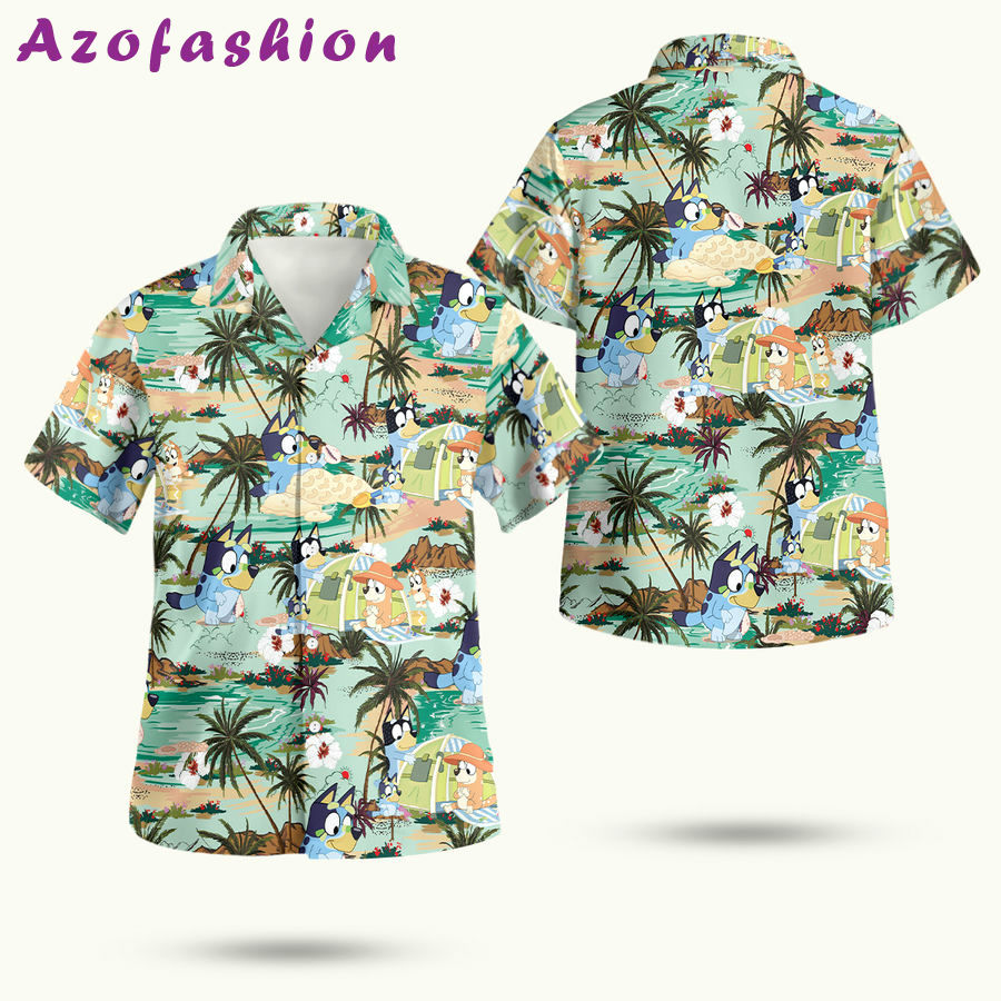 Bluey hawaiian shirt Hawaii Shirt Shorts & Flip Flops