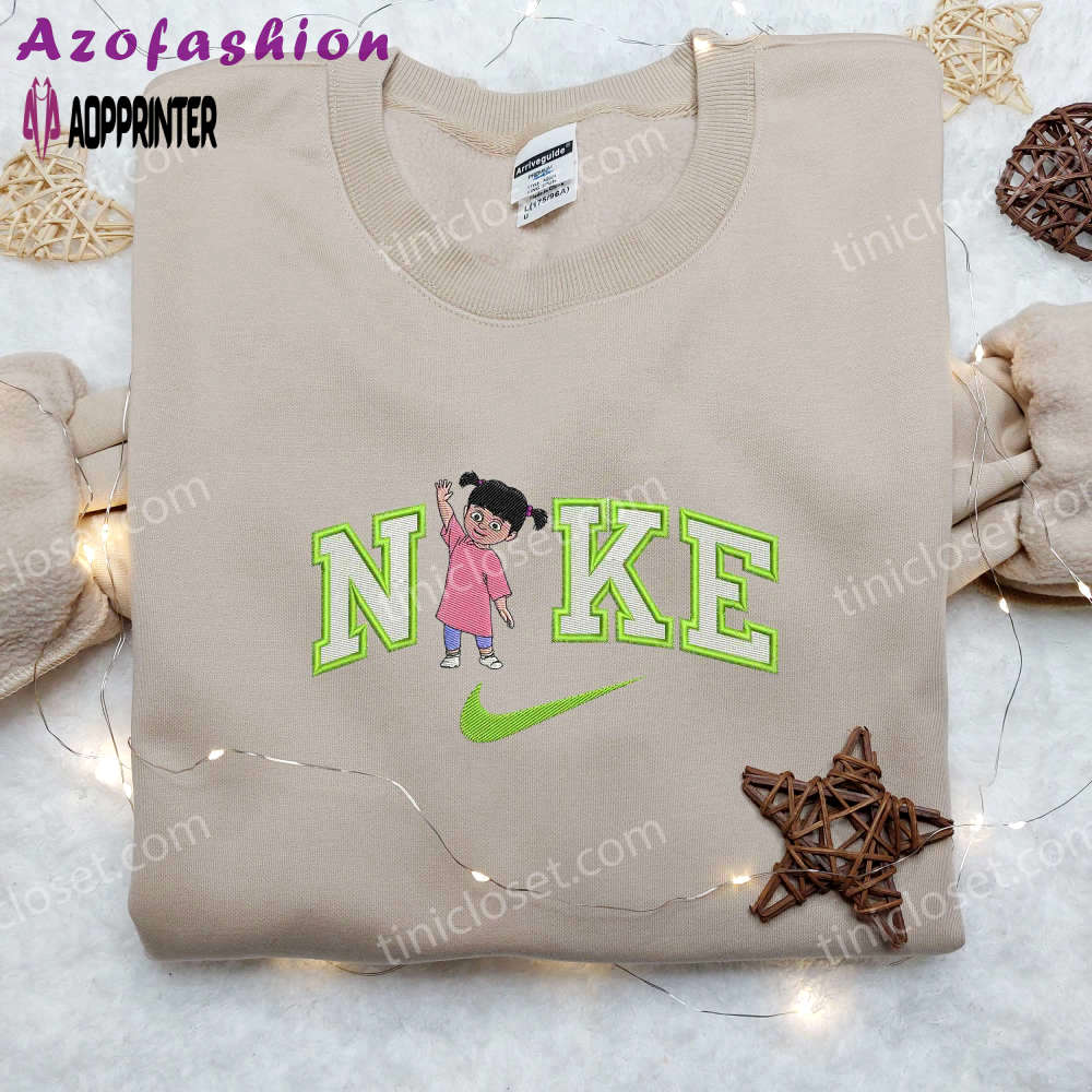 Boo x nike & monster inc embroidered shirts: customized and stylish nike apparel Embroidered Shirt