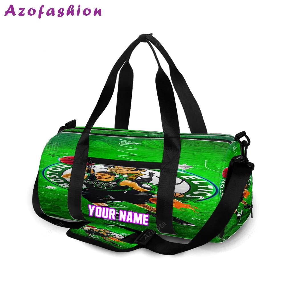 Boston celtics jayson tatum playing green personalized name travel bag gym bag 823 Travel Bag