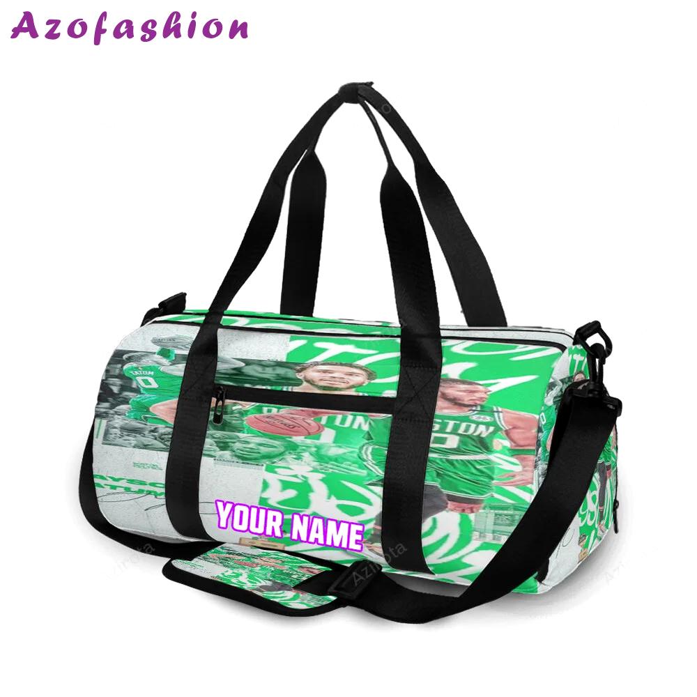 Boston celtics jayson tatum trophy green personalized name travel bag gym bag 1262 Travel Bag