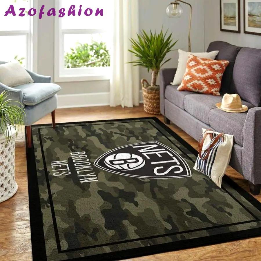 Brooklyn nets area rug living room rug home decor nba team logo carpet 200327 Rectangle Rug