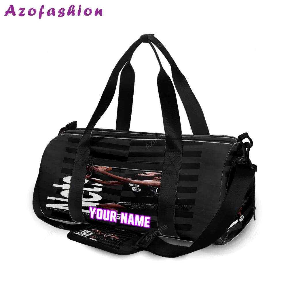 Brooklyn nets james harden2 personalized name travel bag gym bag 1464 Travel Bag