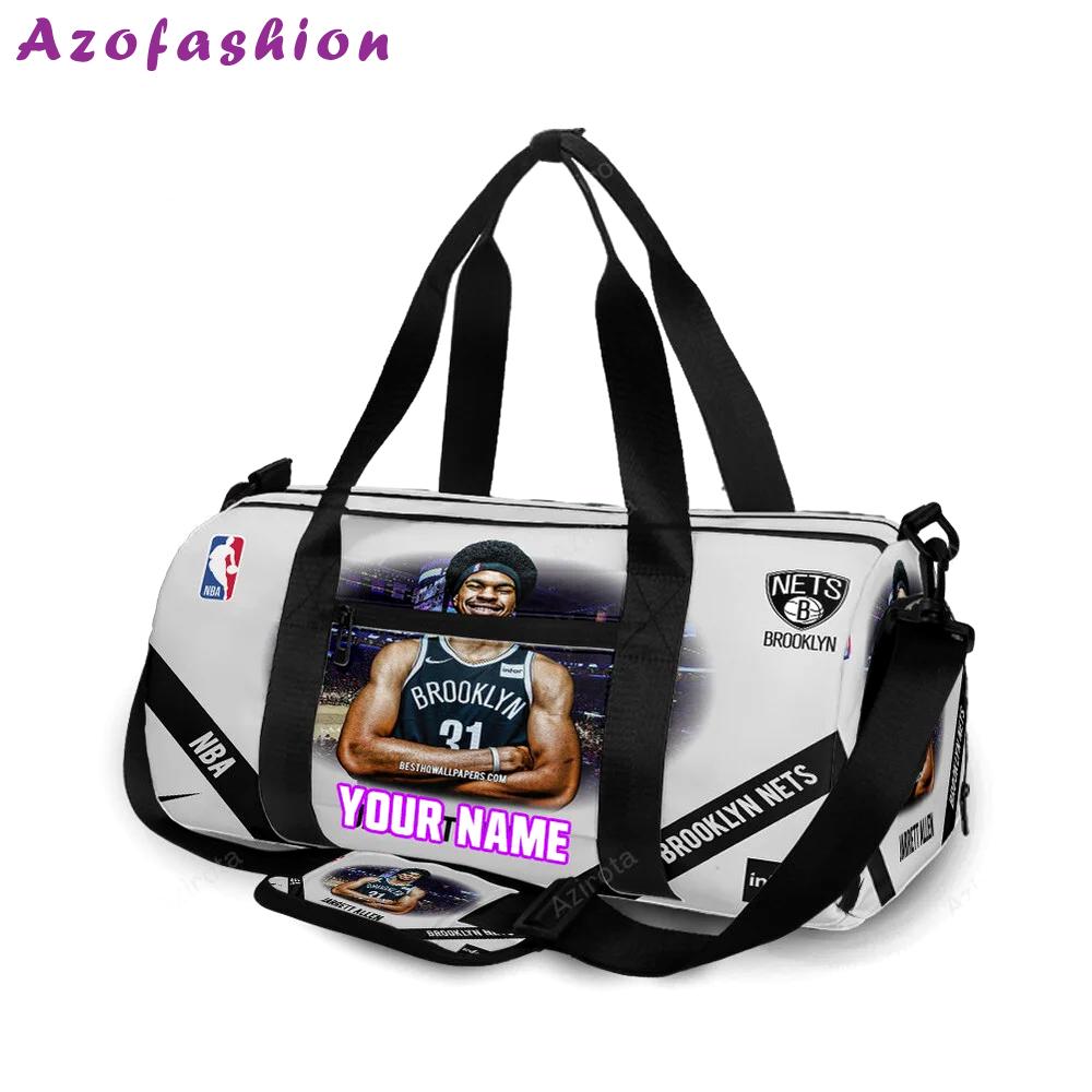Brooklyn nets jarrett allen1 personalized name travel bag gym bag 514 Travel Bag