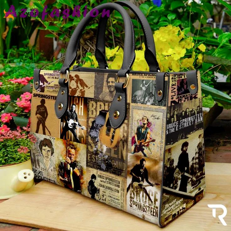 Bruce springsteen 3 leather handbag gift for women 430 Women Leather Hand Bag