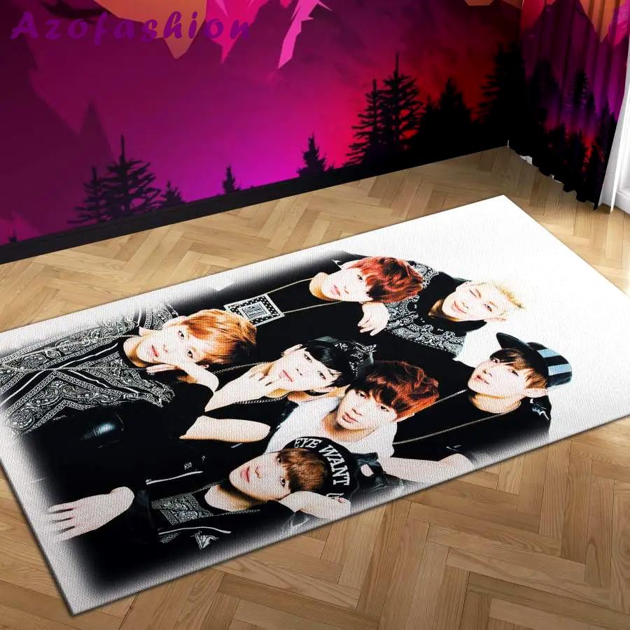 Bts kpop idol area rug living room rug home decor football home decor Rectangle Rug