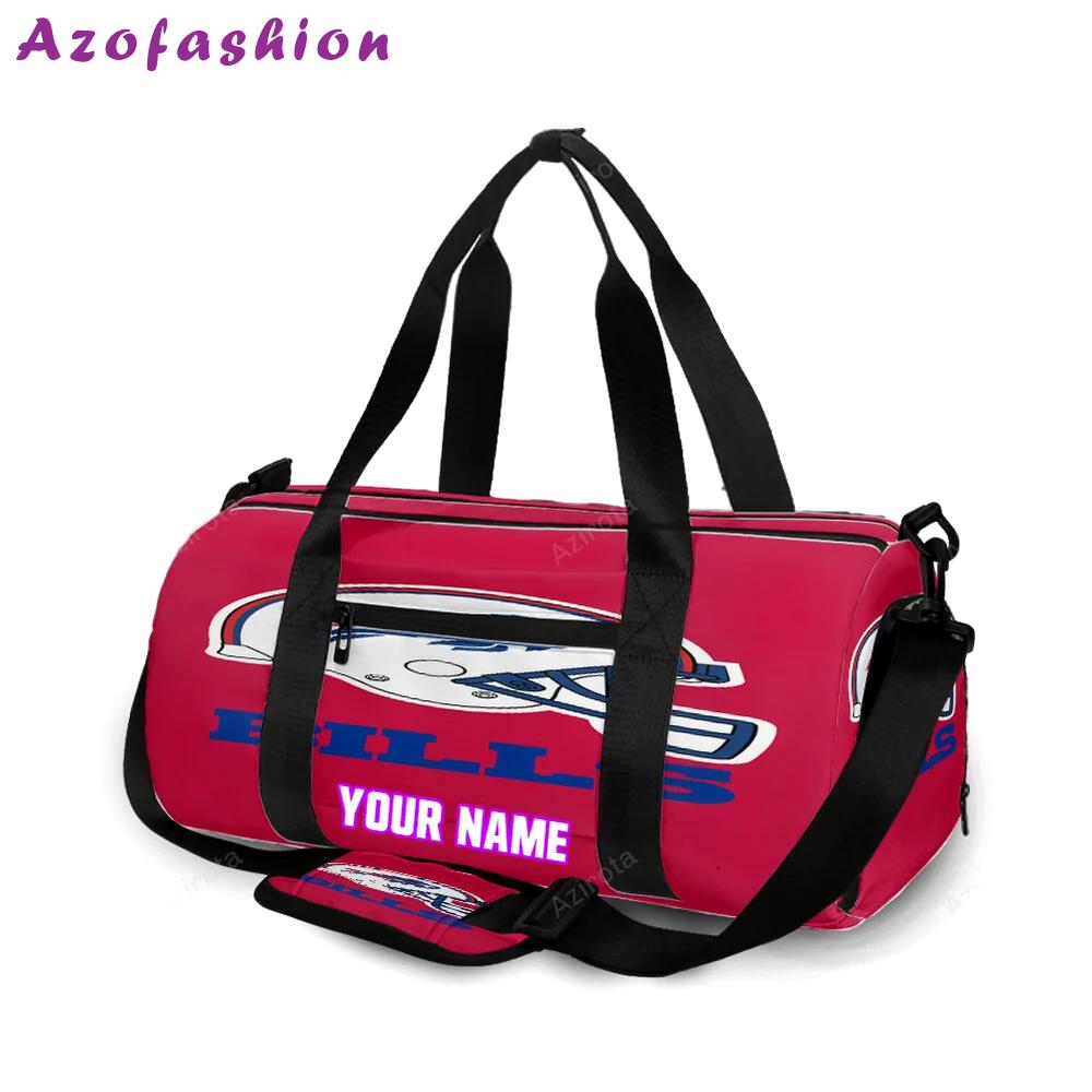 Buffalo bills helmet logo personalized name travel bag gym bag 458 Travel Bag