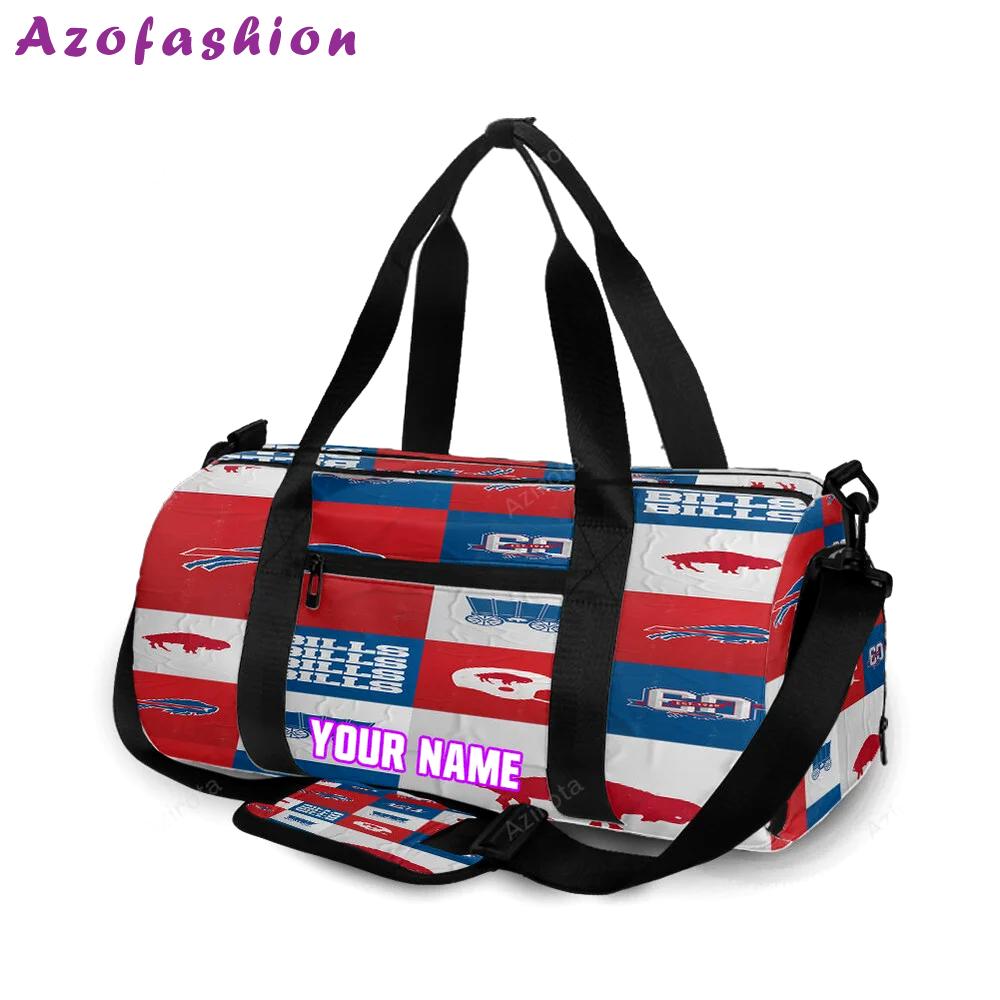 Buffalo bills logo v24 personalized name travel bag gym bag 238 Travel Bag