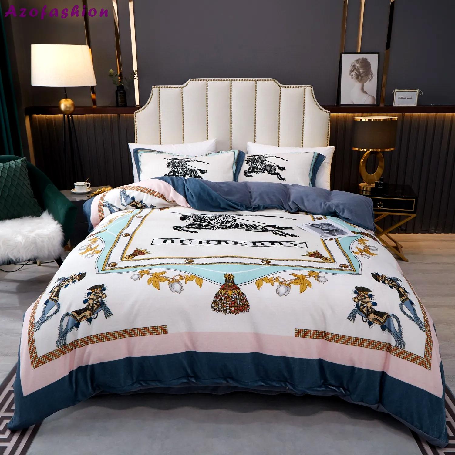 Burberry new bedding sets 3d printed bedding sets quilt sets duvet cover luxury brand bedding decor bedroom sets best luxury bed sets gift thankgivings and christmas Bedding Sets