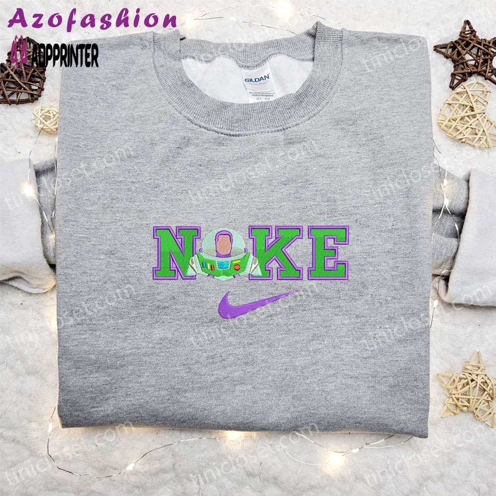 Buzz lightyear x nike cartoon embroidered sweatshirt: best nike-inspired birthday gift idea Embroidered Shirt