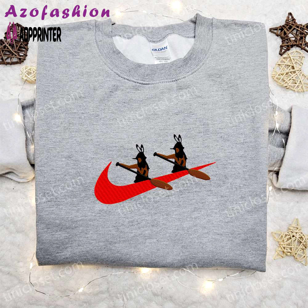 Canoe x nike embroidered shirt: best family gift nike inspired design Embroidered Shirt