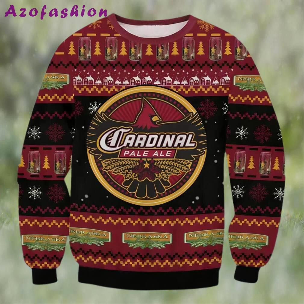 Cardinal pale ale beer ugly christmas sweater, faux wool sweater, international beer day, gifts for beer lovers, best christmas gifts for 2022 ? prinvity Christmas Ugly Sweater