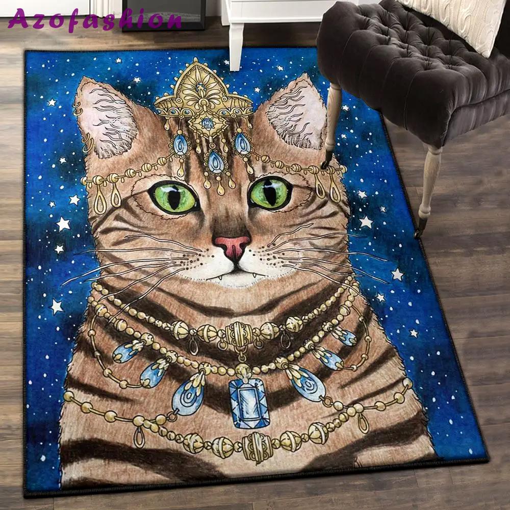 Cat washable 2 area rugs, cat rug Rectangle Rug