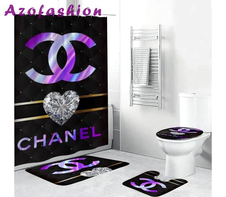 Chanel bathroom set bath mat hypebeast home decor luxury fashion brand Bathroom Set