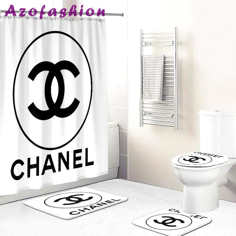 Chanel bathroom set bath mat hypebeast luxury fashion brand home decor Bathroom Set
