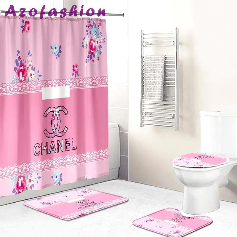Chanel home decor bath mat bathroom sets luxury fashion brand hypebeast Bathroom Set