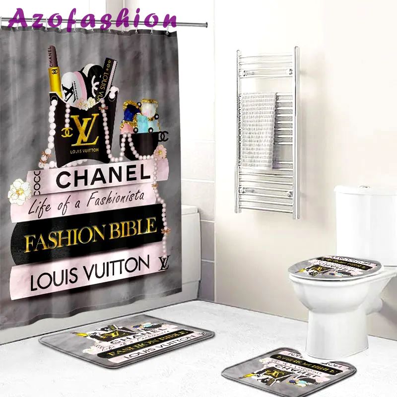 Chanel louis vuitton bathroom sets home decor bath mat hypebeast luxury fashion brand Bathroom Set