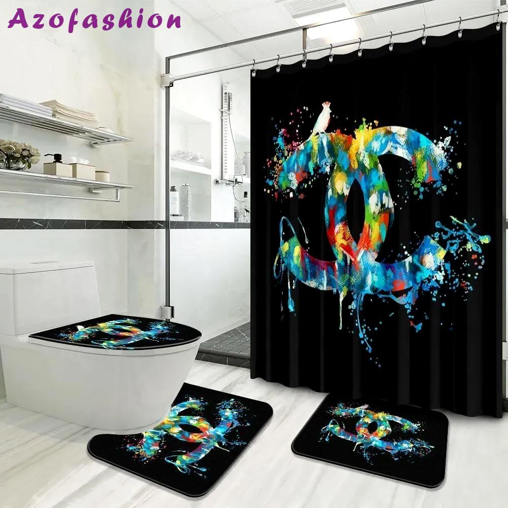 Chanel luxury fashion brand bath mat bathroom sets home decor hypebeast Bathroom Set