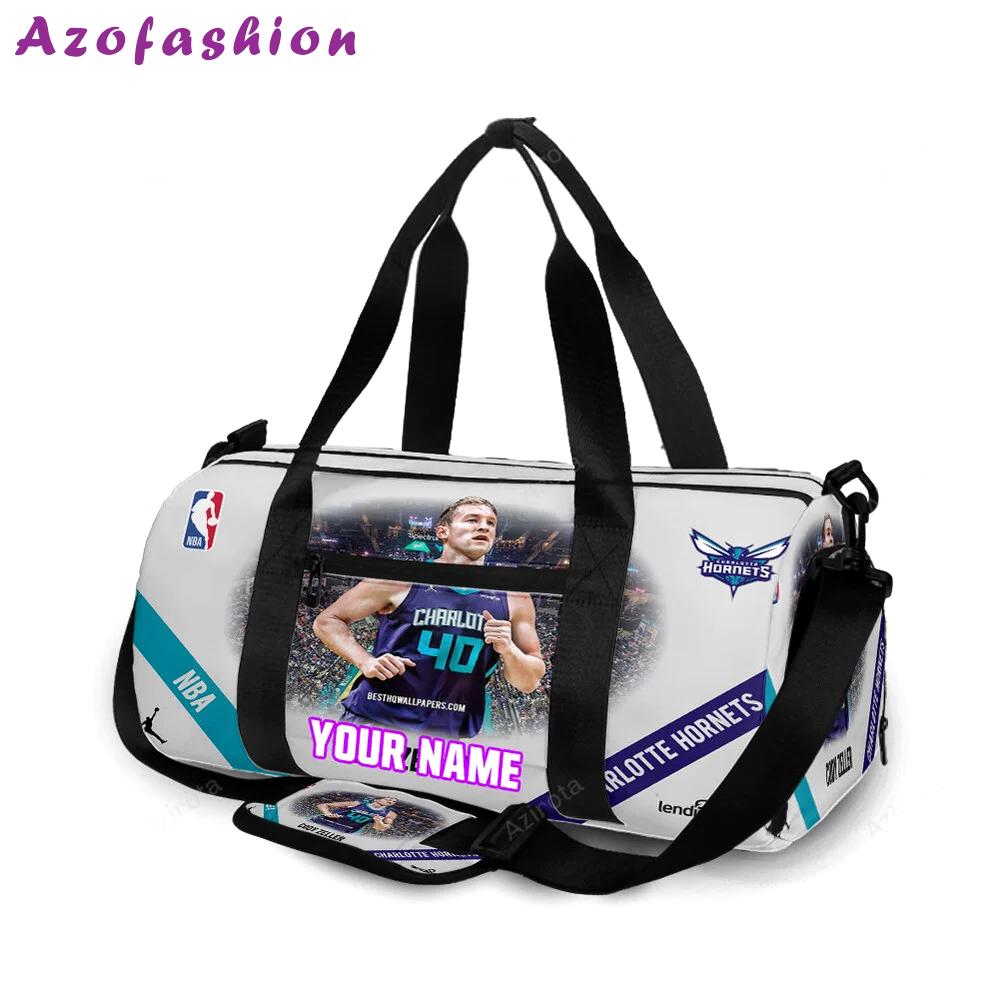 Charlotte hornets cody zeller1 personalized name travel bag gym bag 820 Travel Bag
