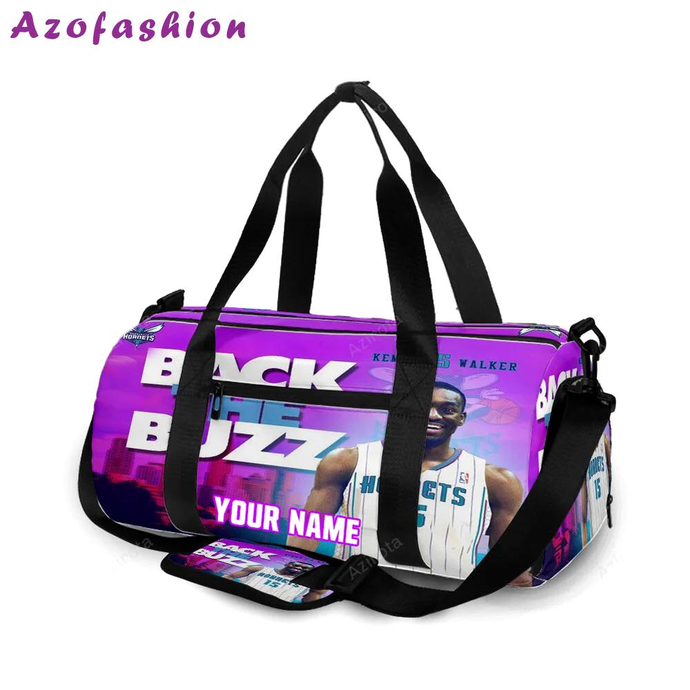 Charlotte hornets kemba walker1 personalized name travel bag gym bag 470 Travel Bag