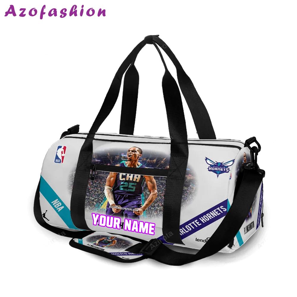 Charlotte hornets pj washington1 personalized name travel bag gym bag 285 Travel Bag