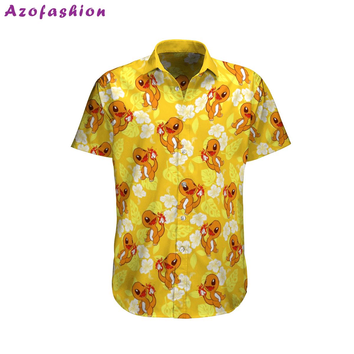 Charmander tropical beach pokemon hawaiian shirt Hawaii Shirt Shorts & Flip Flops