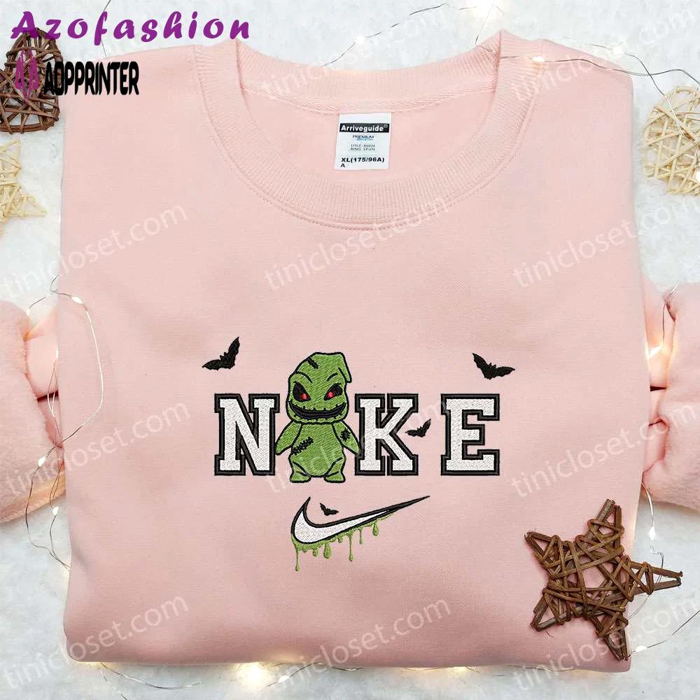 Chibi oogie boogie x nike embroidered hoodie & shirt: best halloween gift ideas Embroidered Shirt