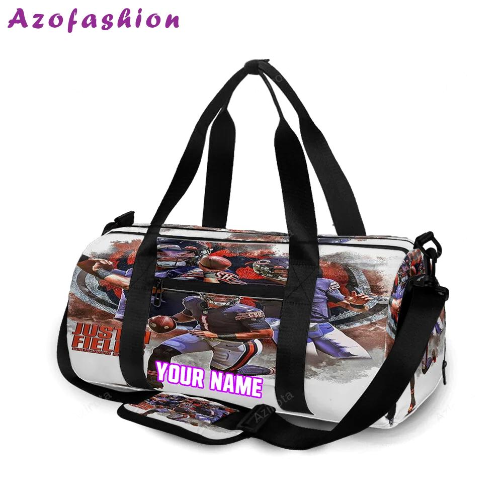 Chicago bears justin fields11 personalized name travel bag gym bag 1284 Travel Bag