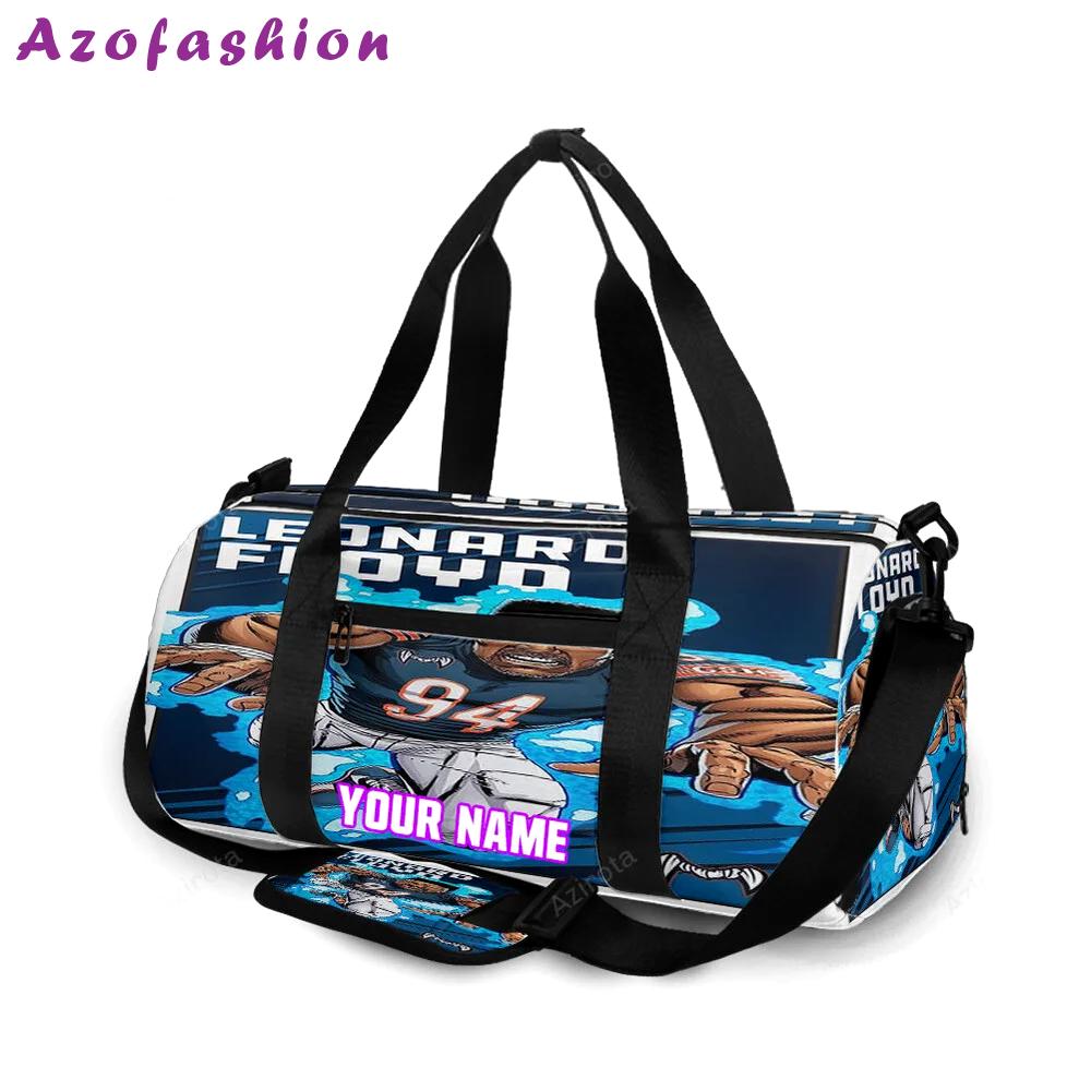 Chicago bears leonard floyd1 personalized name travel bag gym bag 1832 Travel Bag