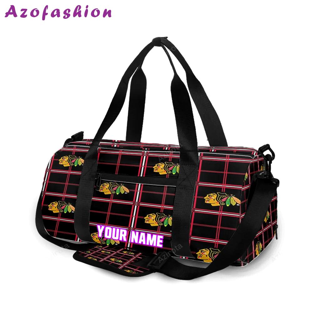 Chicago blackhawks symbol6 personalized name travel bag gym bag 412 Travel Bag