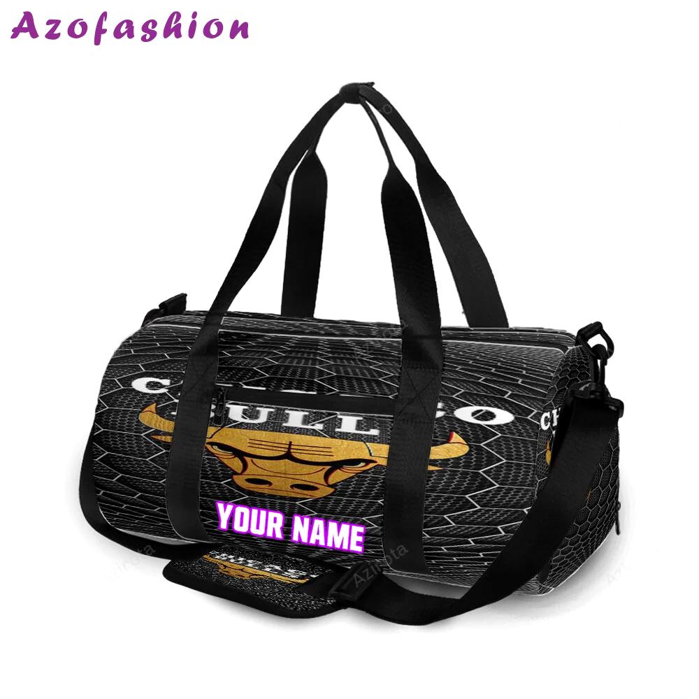 Chicago bulls emblem v1 personalized name travel bag gym bag 5 Travel Bag