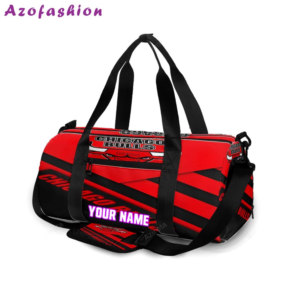 Chicago bulls emblem v31 personalized name travel bag gym bag 390 Travel Bag