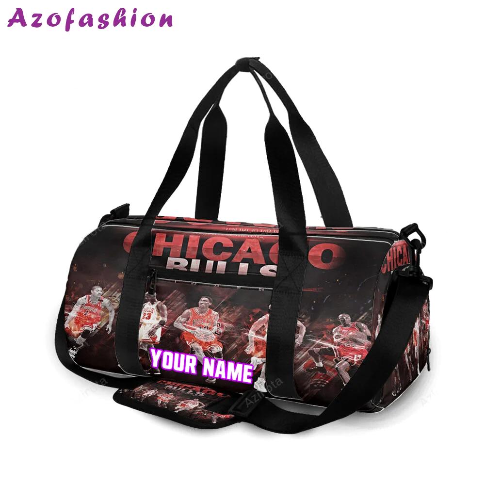 Chicago bulls emblem v39 personalized name travel bag gym bag 1913 Travel Bag