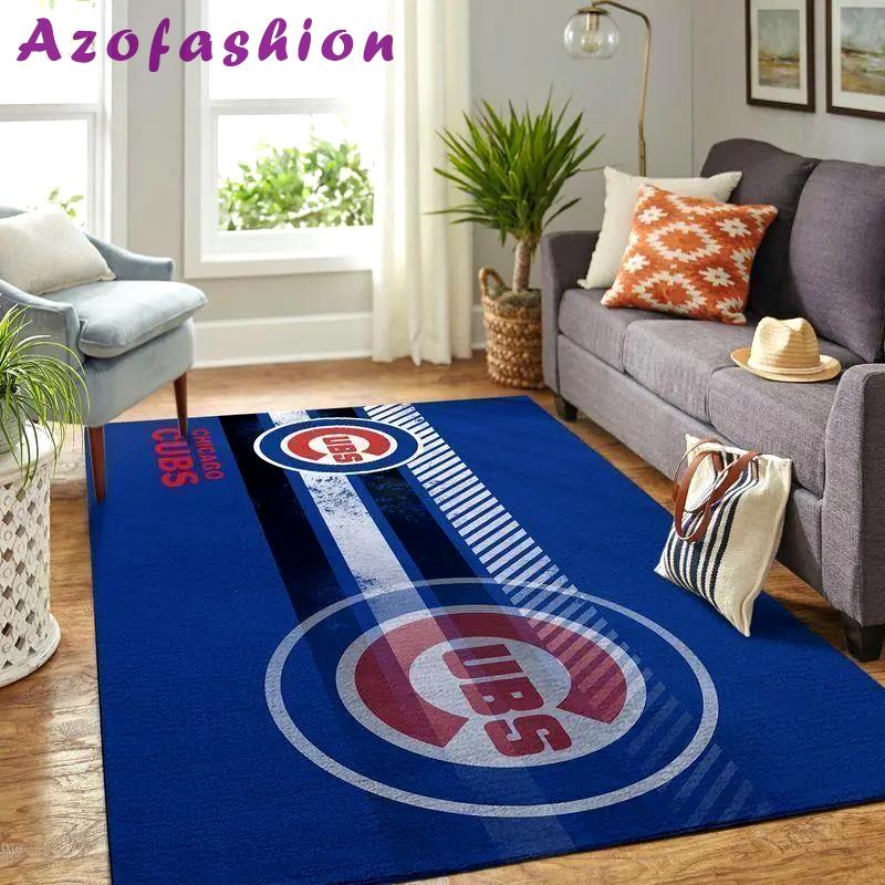Chicago cubs area rug mlb baseball team logo carpet living room rugs v960 Rectangle Rug