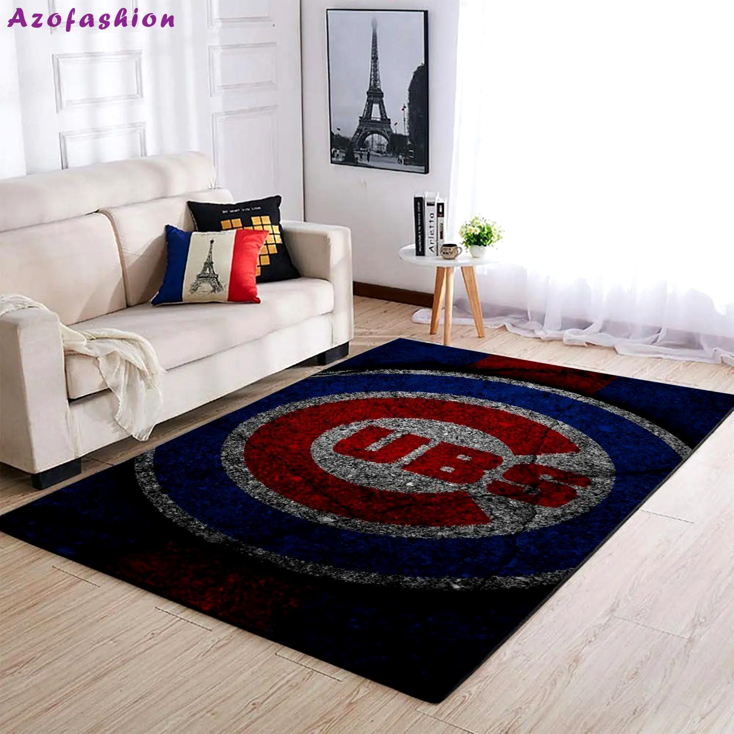 Chicago cubs area rug mlb baseball team logo carpet living room rugs v973 Rectangle Rug