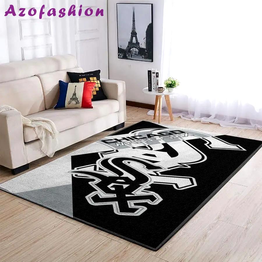 Chicago white sox area rug mlb baseball team logo carpet living room rugs rug regtangle carpet floor decor home decor v598 Rectangle Rug