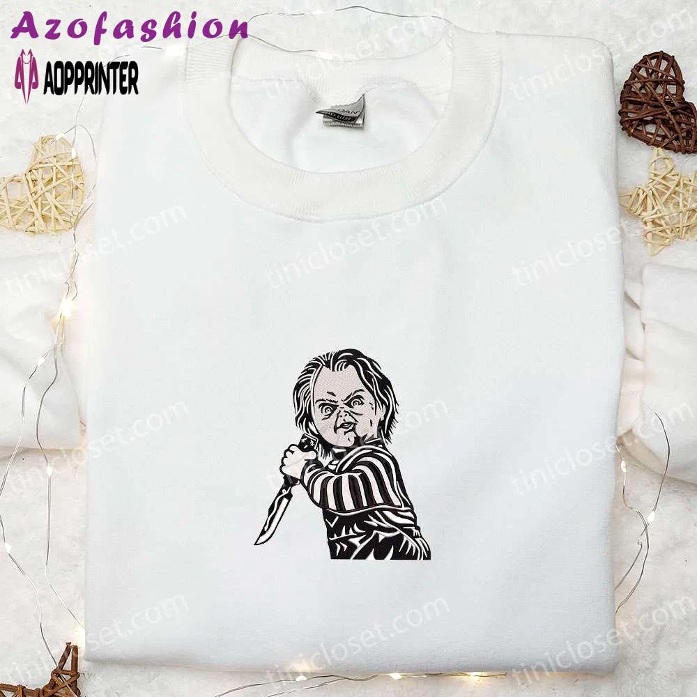 Chucky horror & spooky movie characters embroidered shirts Embroidered Shirt