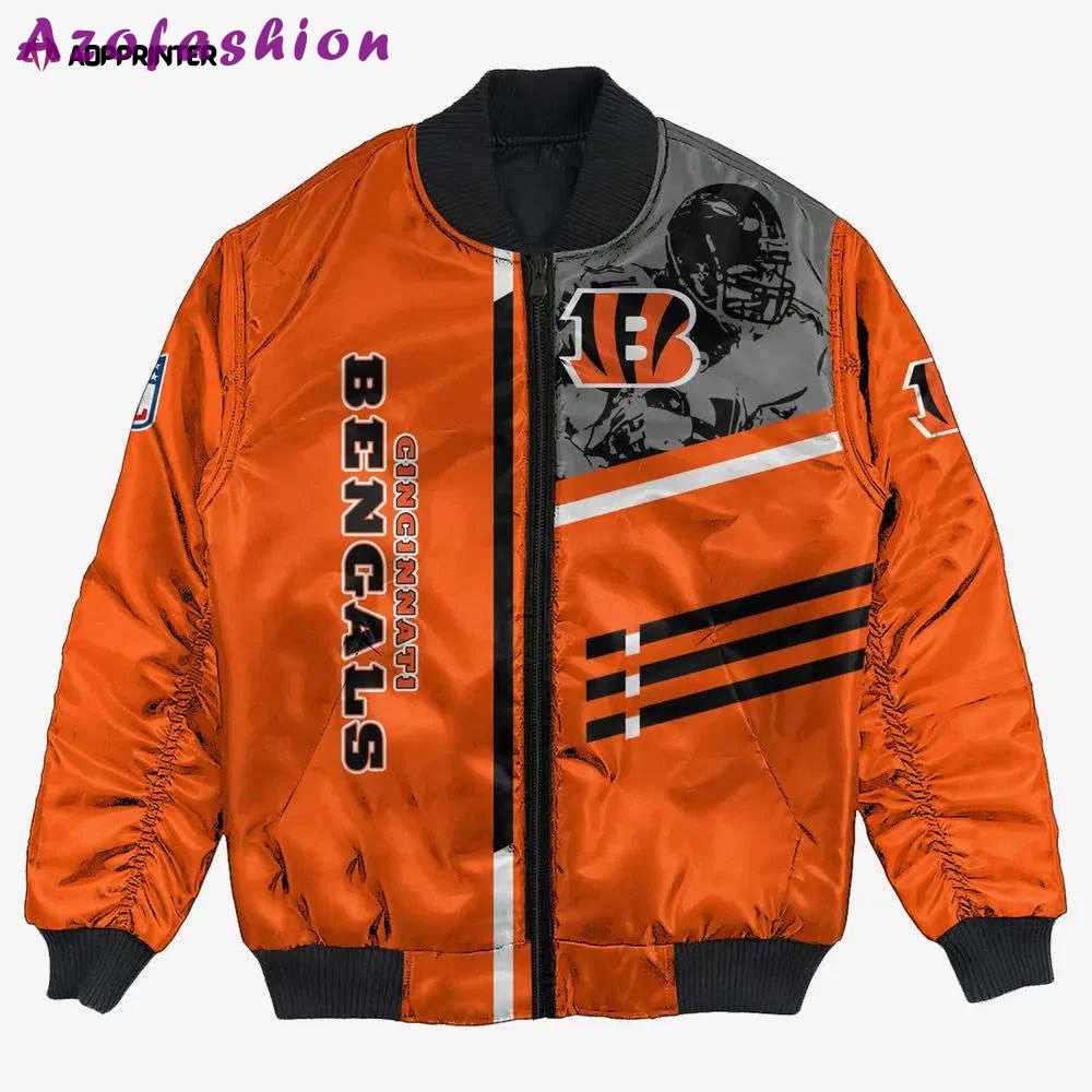 Cincinnati bengals bomber jacket 3d printed personalized football for fan Bomber Jacket