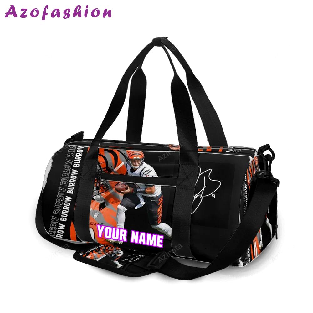 Cincinnati bengals joe burrow 9 v2 personalized name travel bag gym bag 1527 Travel Bag