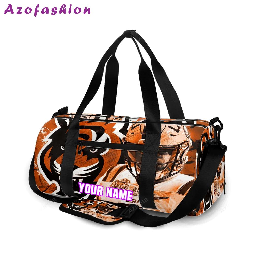 Cincinnati bengals player v2 personalized name travel bag gym bag 1780 Travel Bag