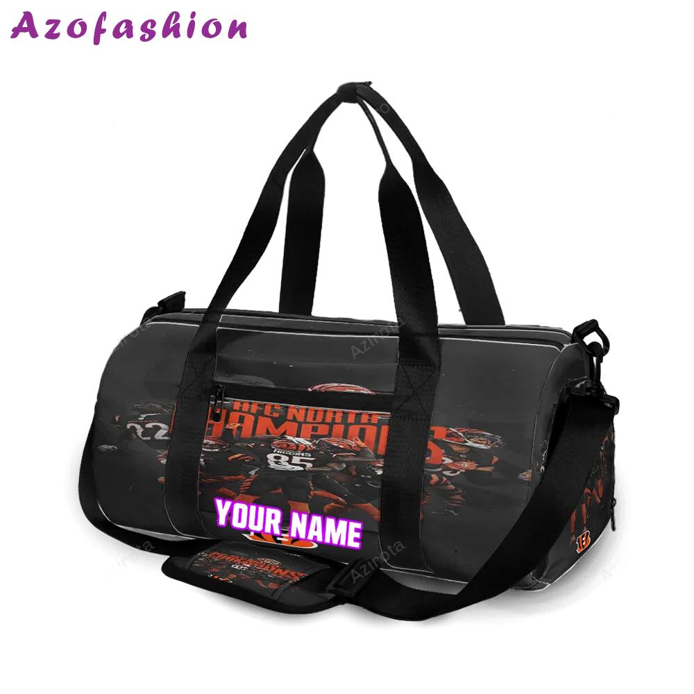 Cincinnati bengals team v3 personalized name travel bag gym bag 160 Travel Bag