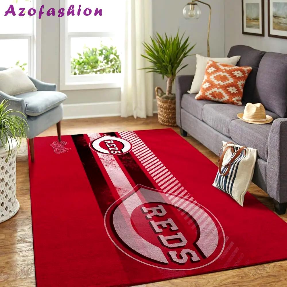 Cincinnati reds mlb baseball team logo carpet living room rugs 2 Rectangle Rug