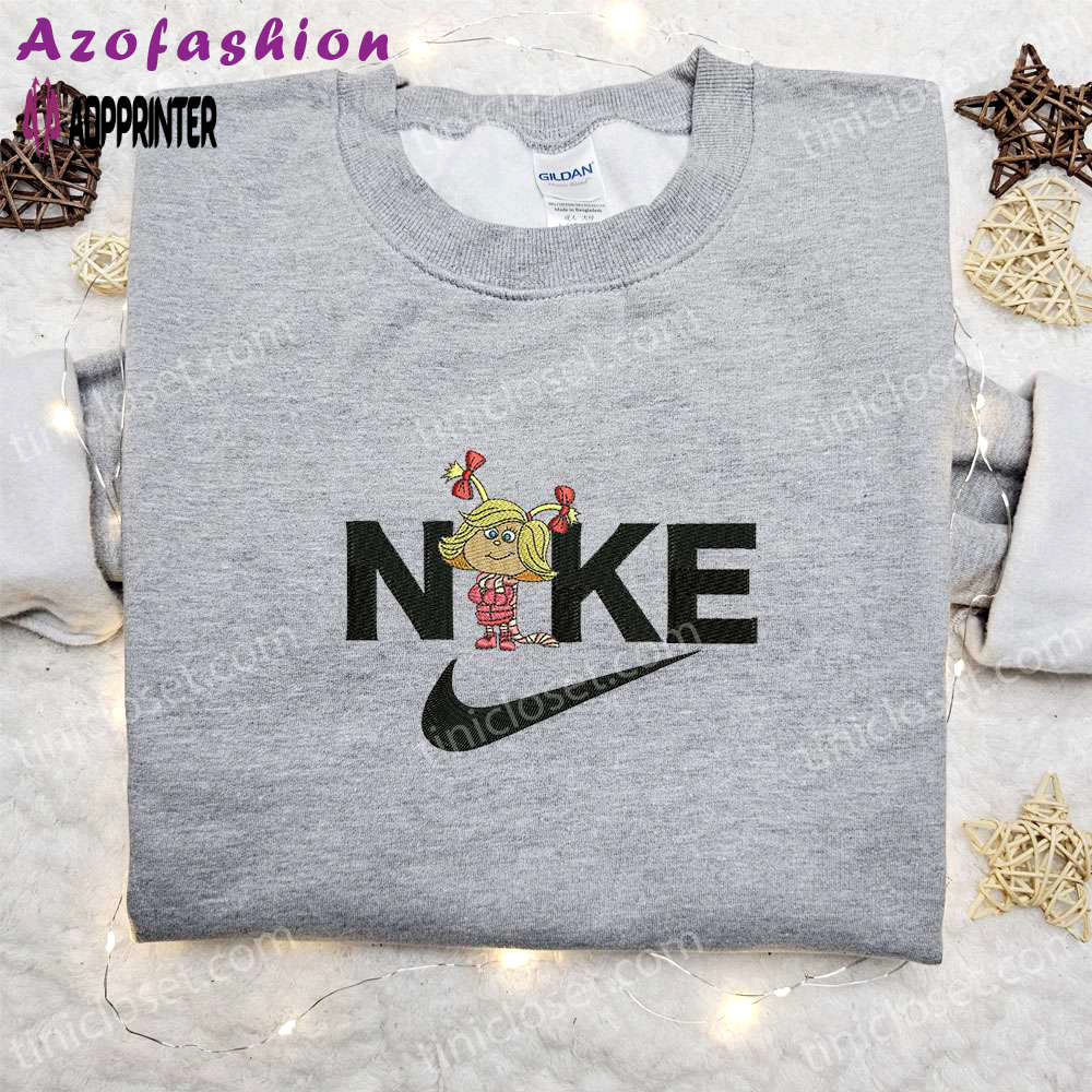 Cindy lou who x nike embroidered shirt: best nike inspired christmas gift ideas Embroidered Shirt