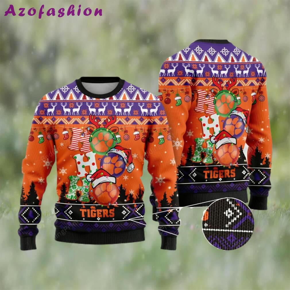 Clemson tigers ho ho ho ugly christmas sweater Christmas Ugly Sweater