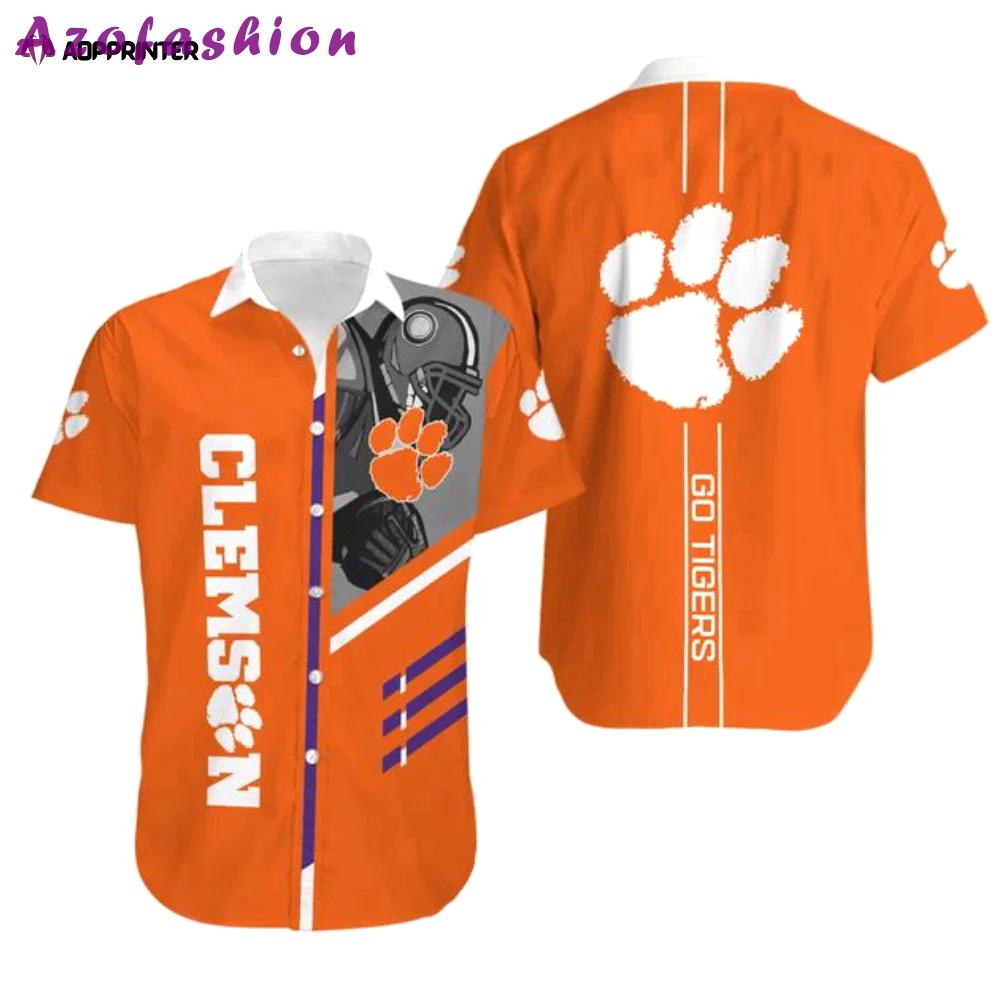 Clemson tigers short sleeve hawaiian shirt Hawaii Shirt